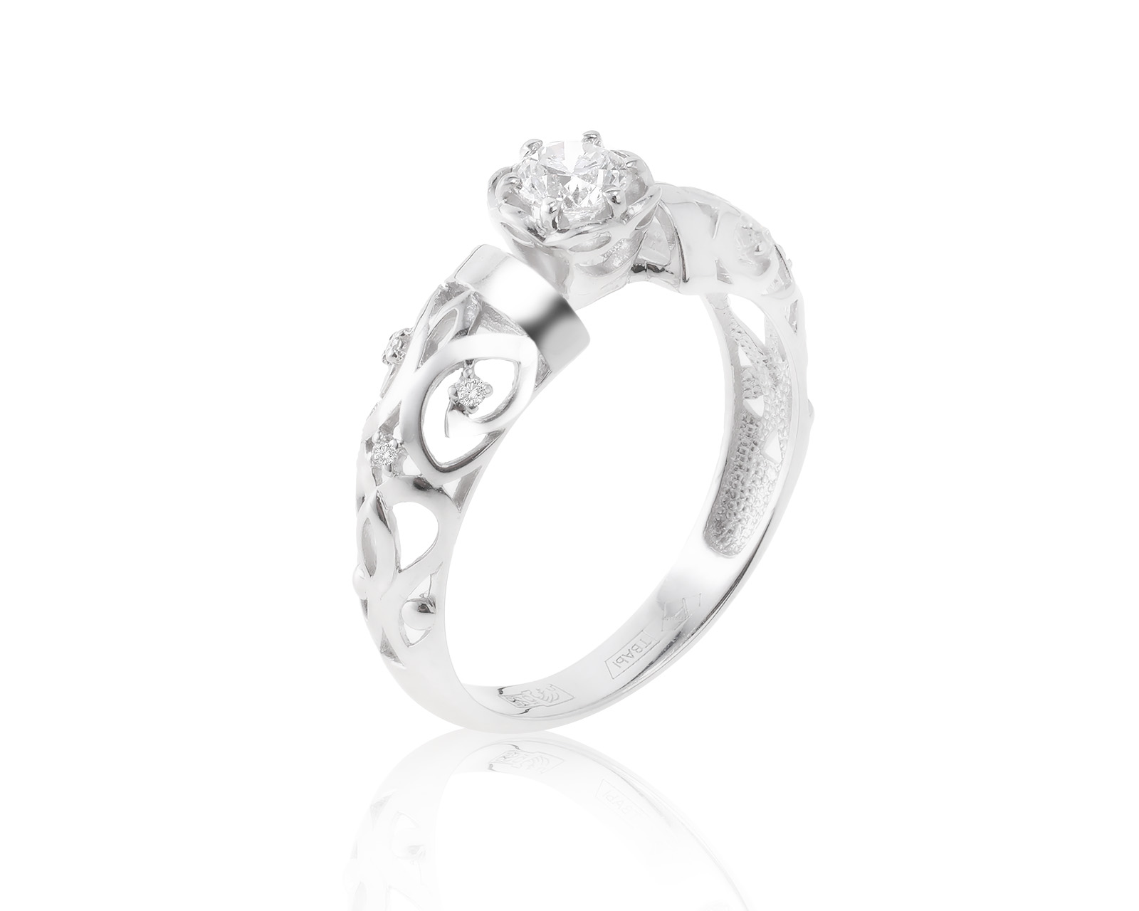 Нарядное золотое кольцо с бриллиантами 0.33ct 180123/3