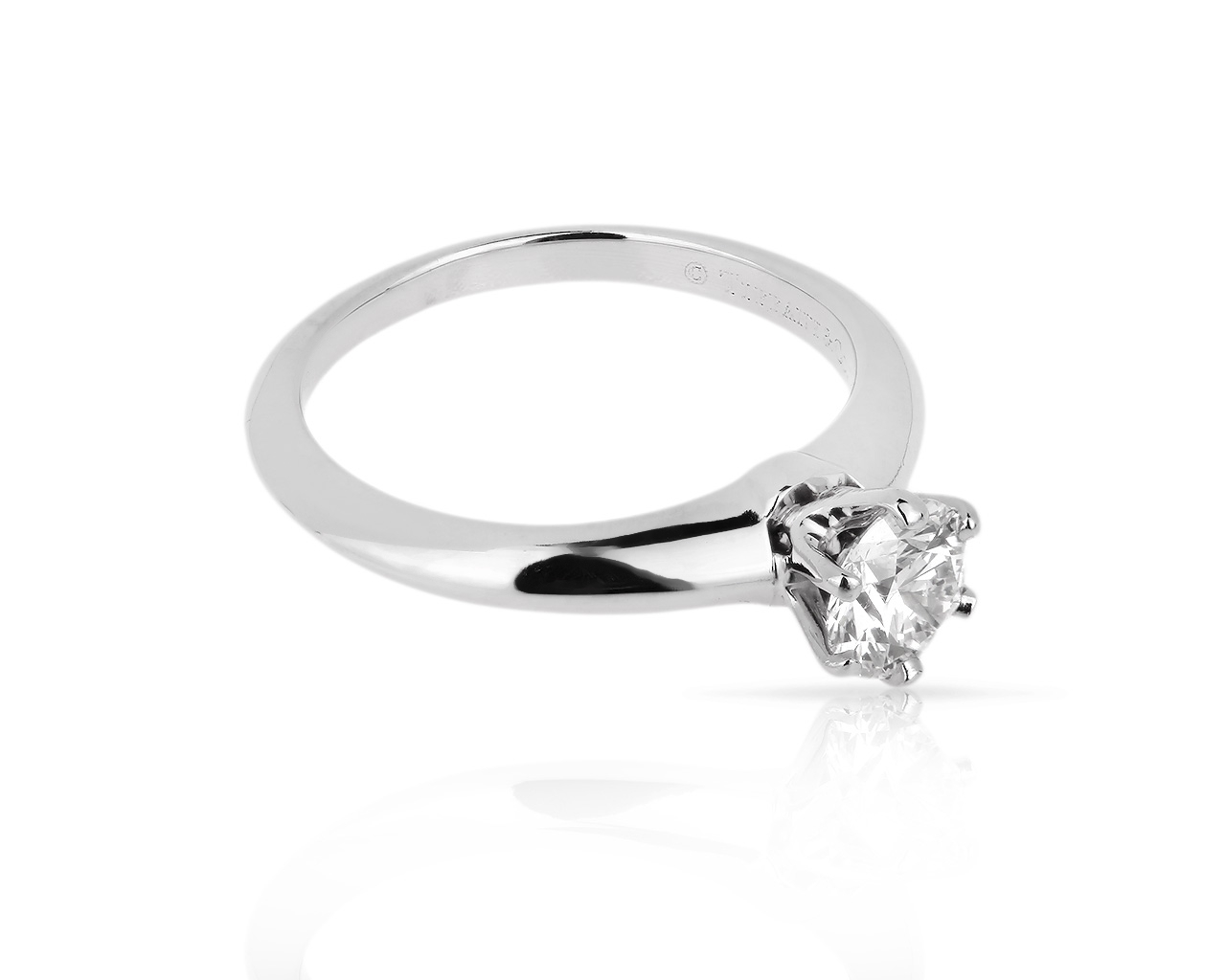 Платиновое кольцо с бриллиантом 0.51ct Tiffany&Co