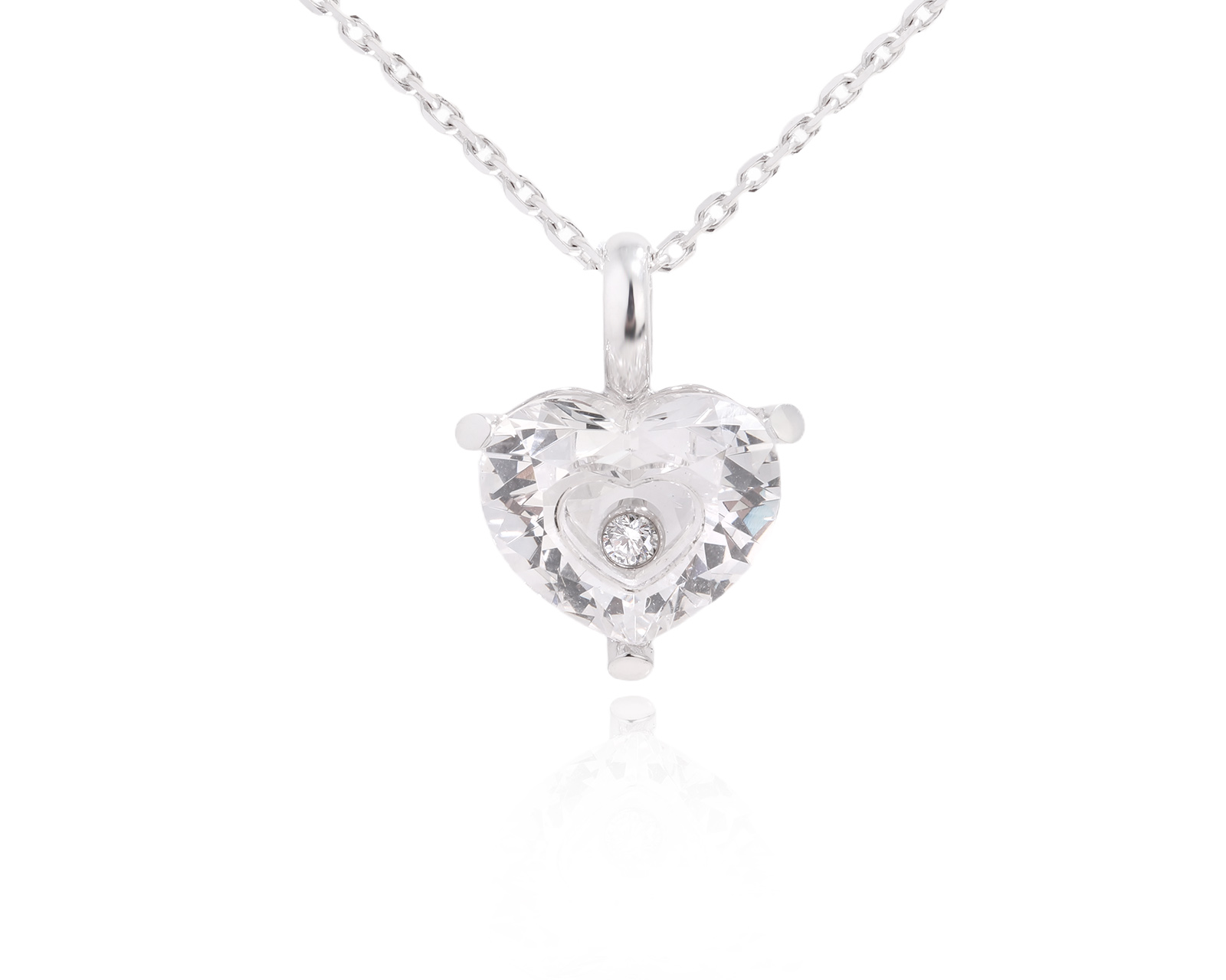Оригинальный золотой кулон Chopard So Happy Rock Crystal Heart 271124/3 Оригинальный золотой кулон Chopard So Happy Rock Crystal Heart 271124/3