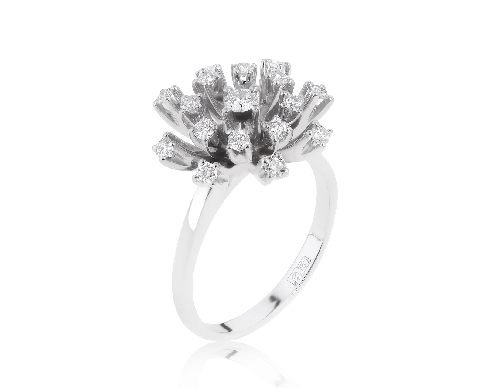 Модное золотое кольцо с бриллиантами 0.66ct 140322/21