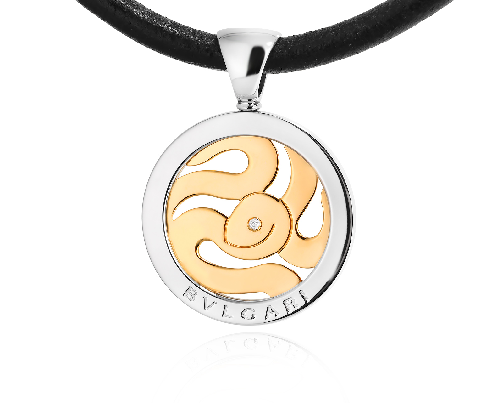 Оригинальный золотой кулон Bvlgari Tondo Snake 220225/6 Оригинальный золотой кулон Bvlgari Tondo Snake 220225/6
