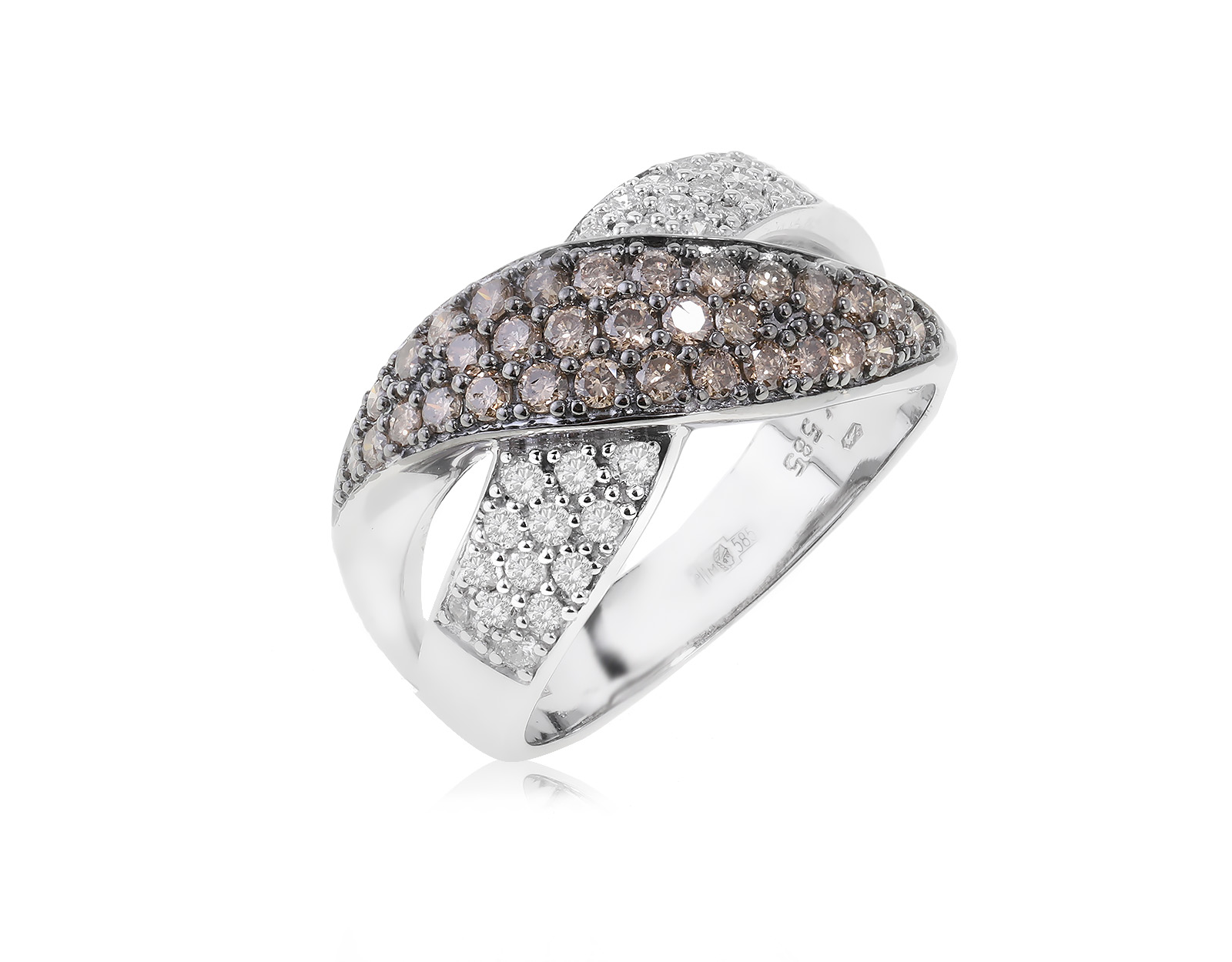 Притягательное золотое кольцо с бриллиантами 0.73ct 010323/7