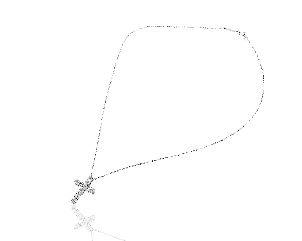 Платиновый крестик с бриллиантами 1.32ct Tiffany&Co
