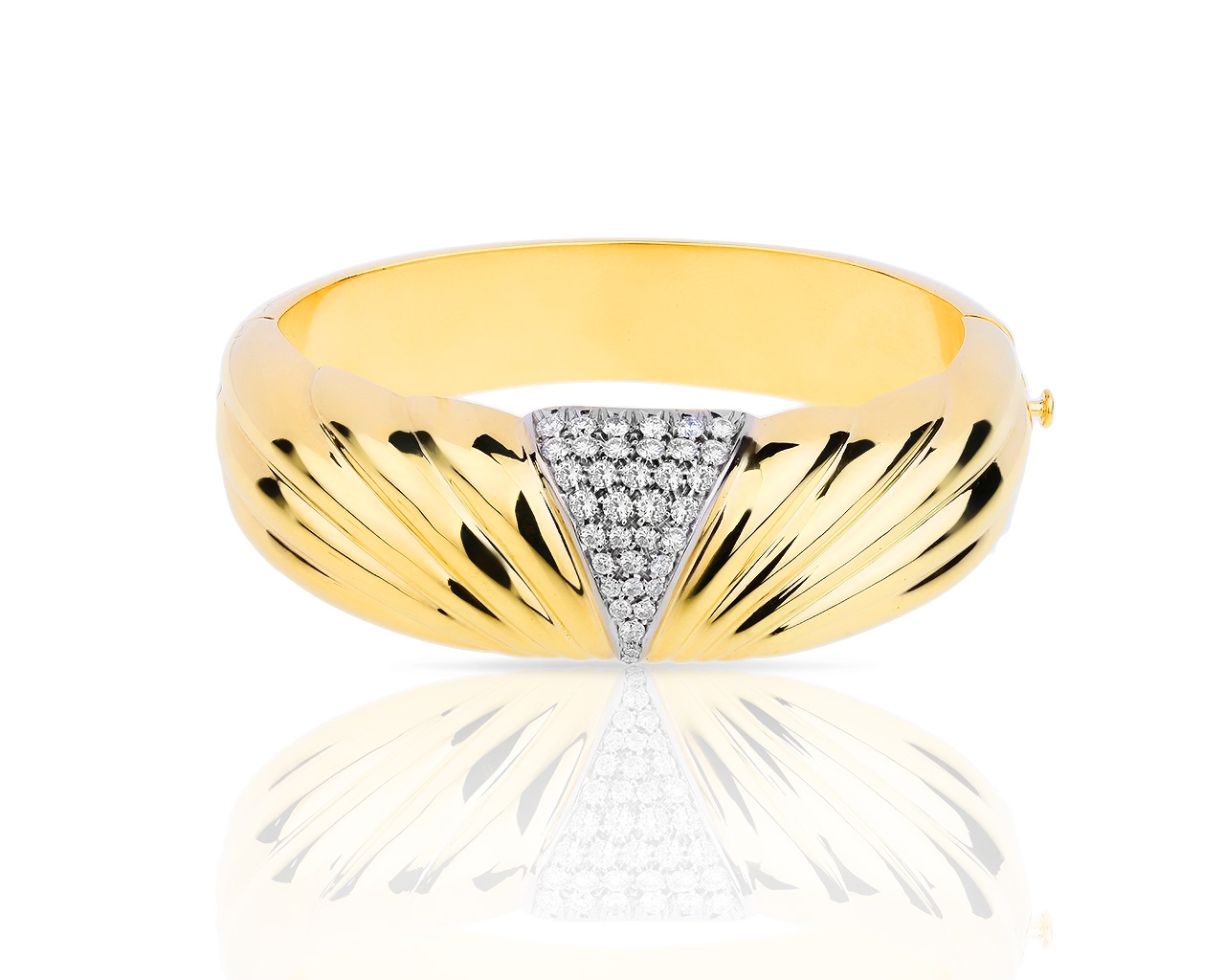 Итальянский золотой браслет с бриллиантами 1.30ct 140318/2