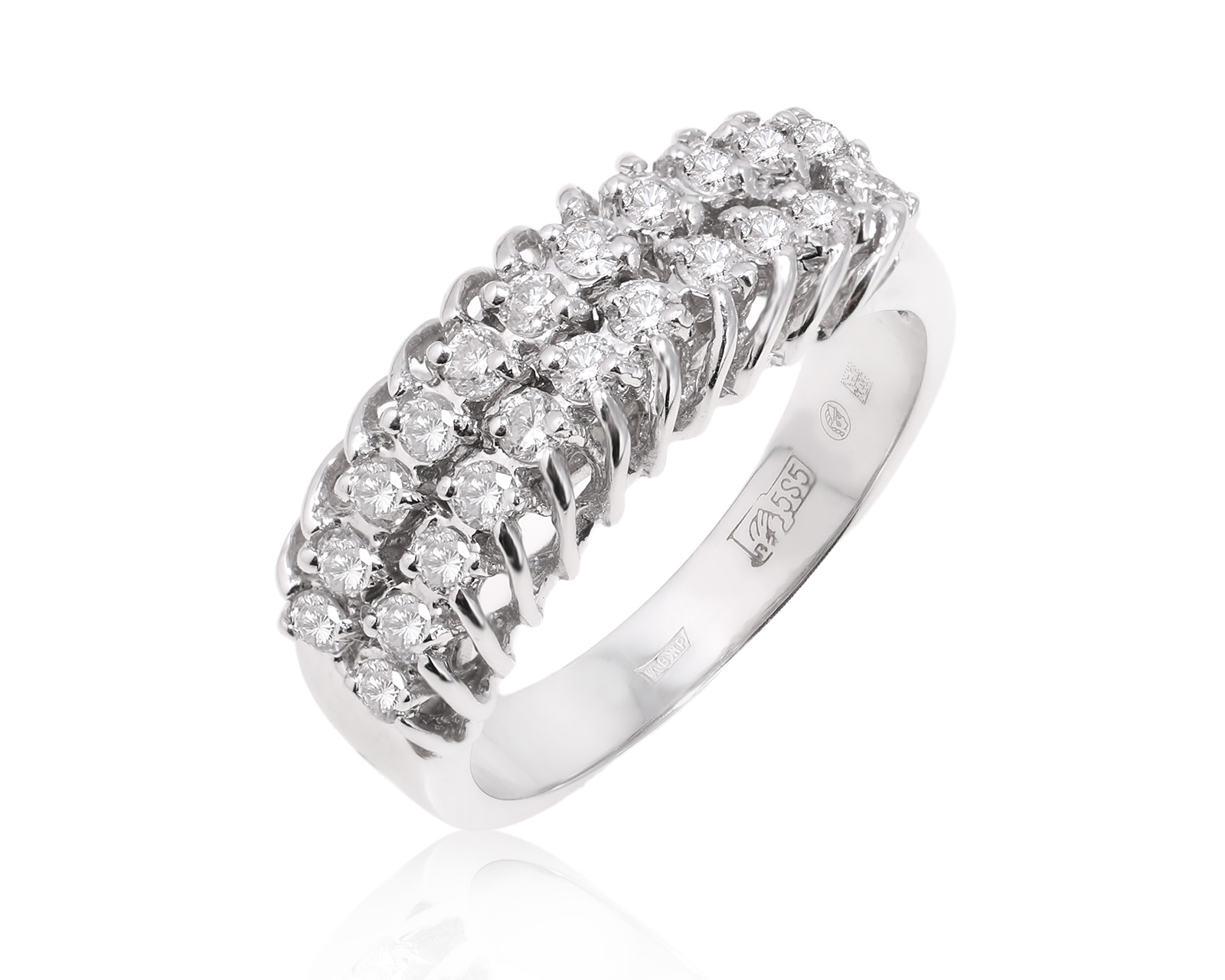 Золотое кольцо с бриллиантами 0.48ct 100825/4