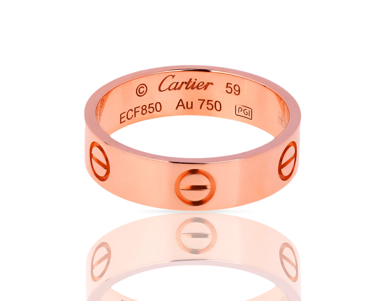 Идеальное золотое кольцо Cartier Love 040718/6