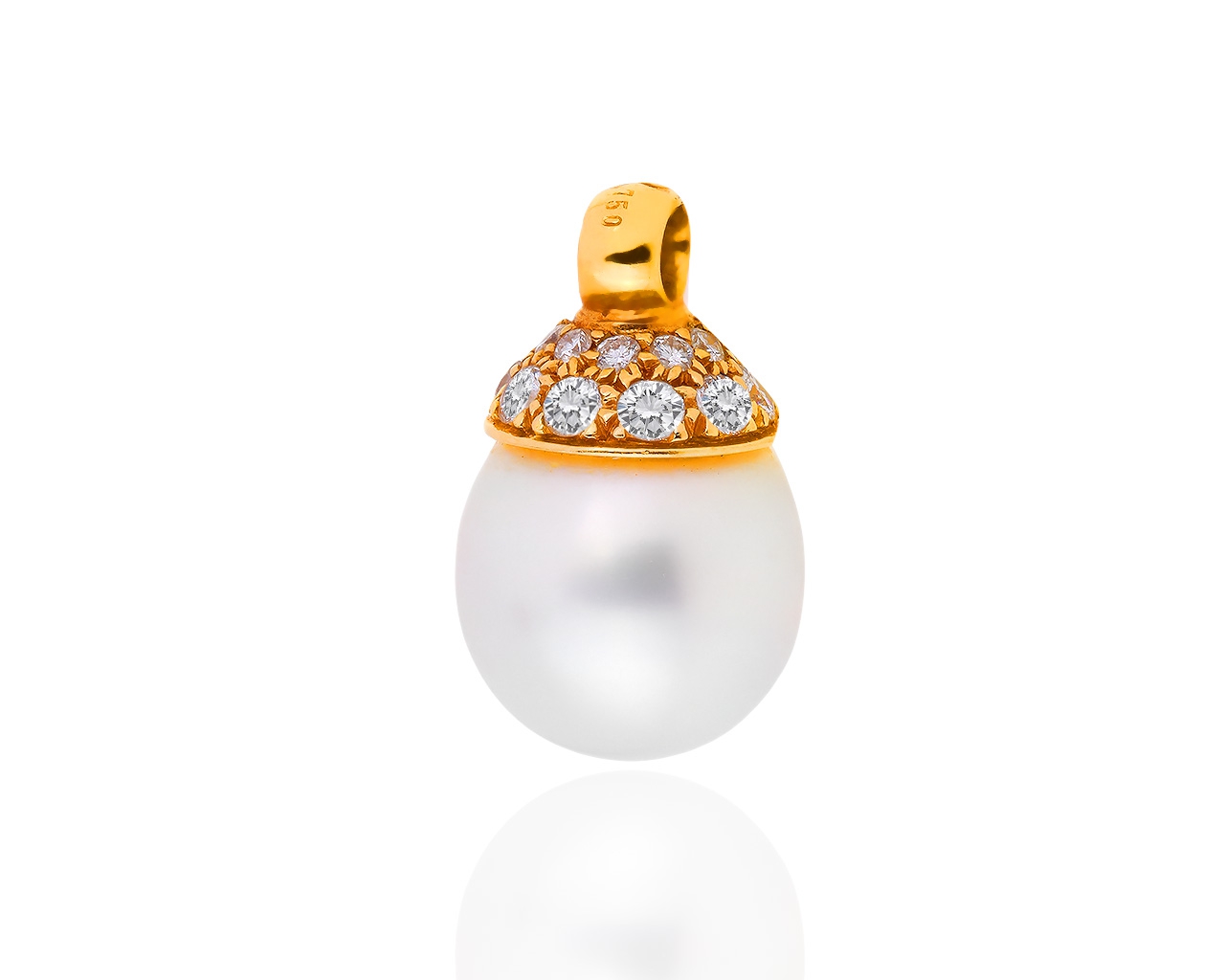Французская золотая подвеска с бриллиантами 0.53ct 211218/10 Французская золотая подвеска с бриллиантами 0.53ct 211218/10