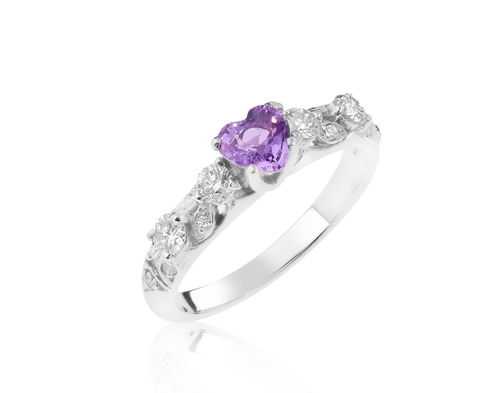 Изящное золотое кольцо с розовым сапфиром 0.58ct 230522/1