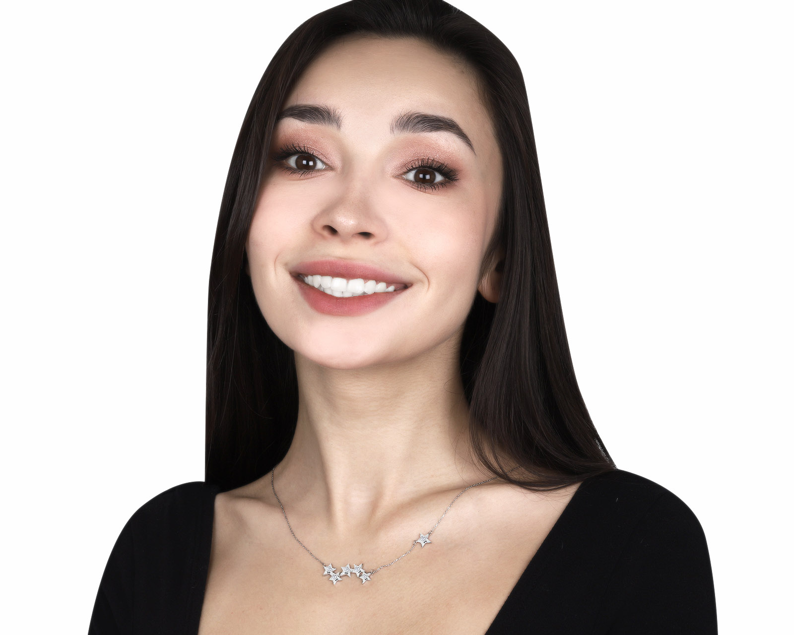 Прелестное золотое колье с бриллиантами 0.60ct