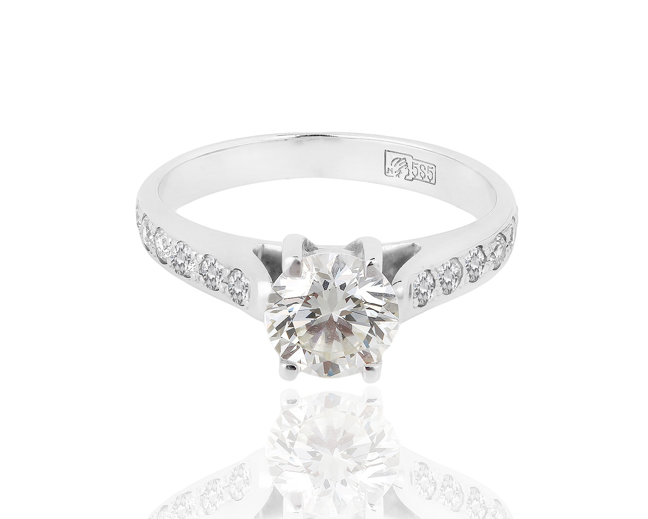 Помолвочное золотое кольцо с бриллиантами 1.16ct 290119/7