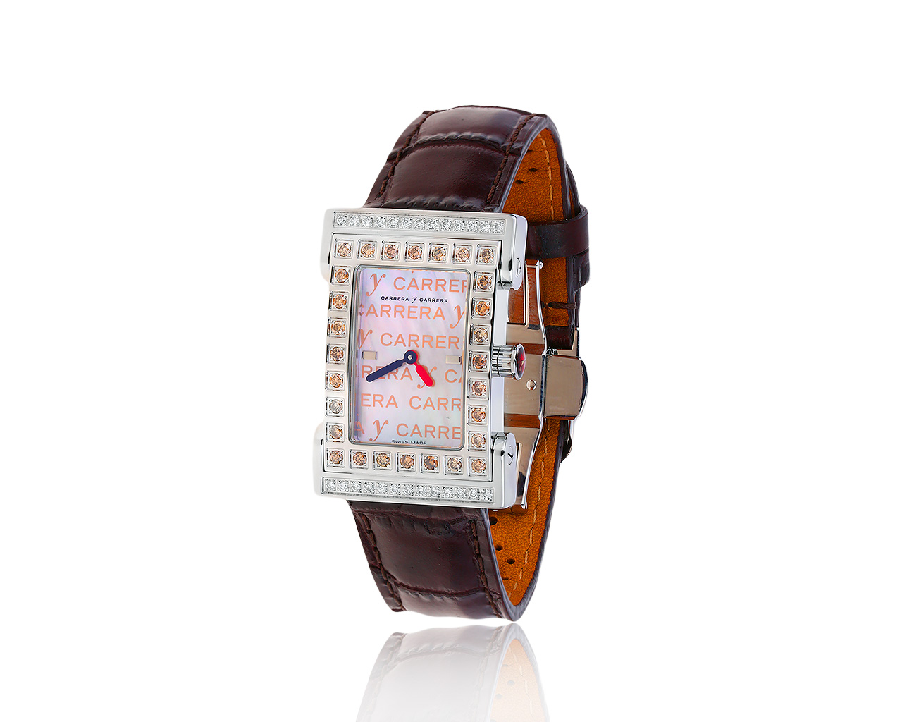 Оригинальные стальные часы с бриллиантами 0.99ct Carrera y Carrera 061119/1 Оригинальные стальные часы с бриллиантами 0.99ct Carrera y Carrera 061119/1