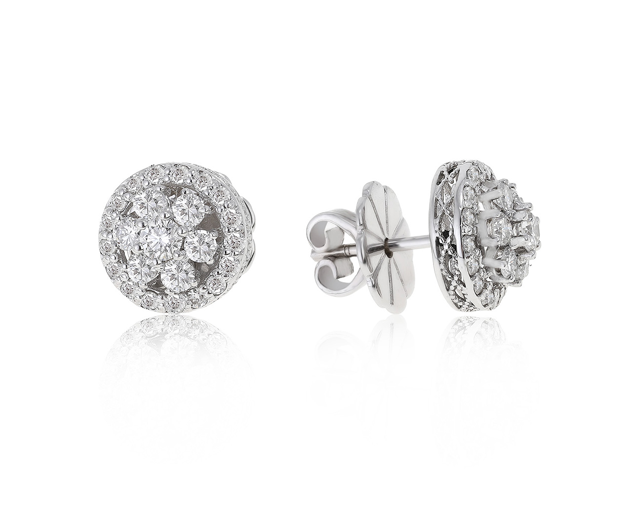 Прелестные золотые серьги с бриллиантами 0.92ct 060421/6