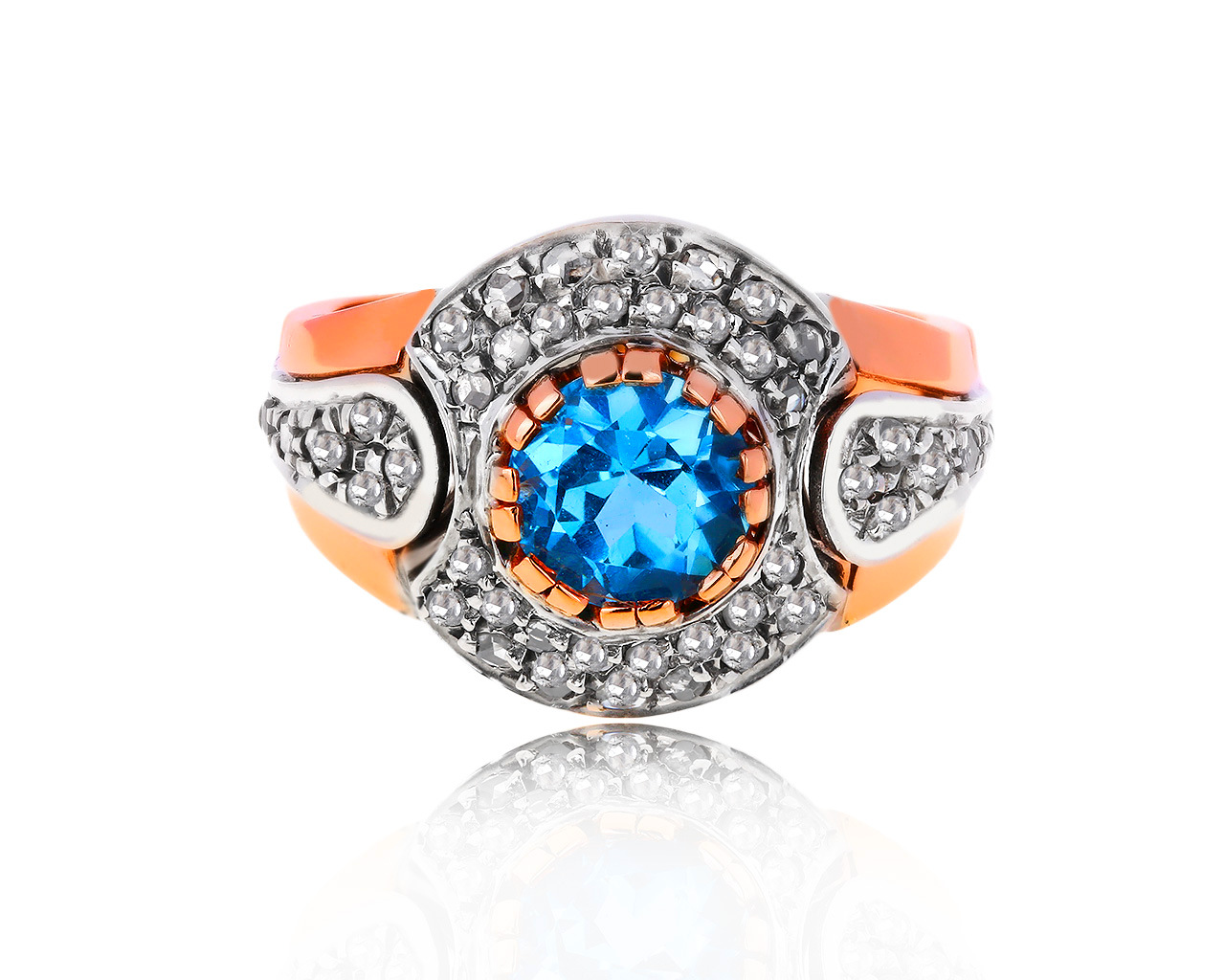 Оригинальное итальянское золотое кольцо с бриллиантами 0.31ct Castoro 210719/4
