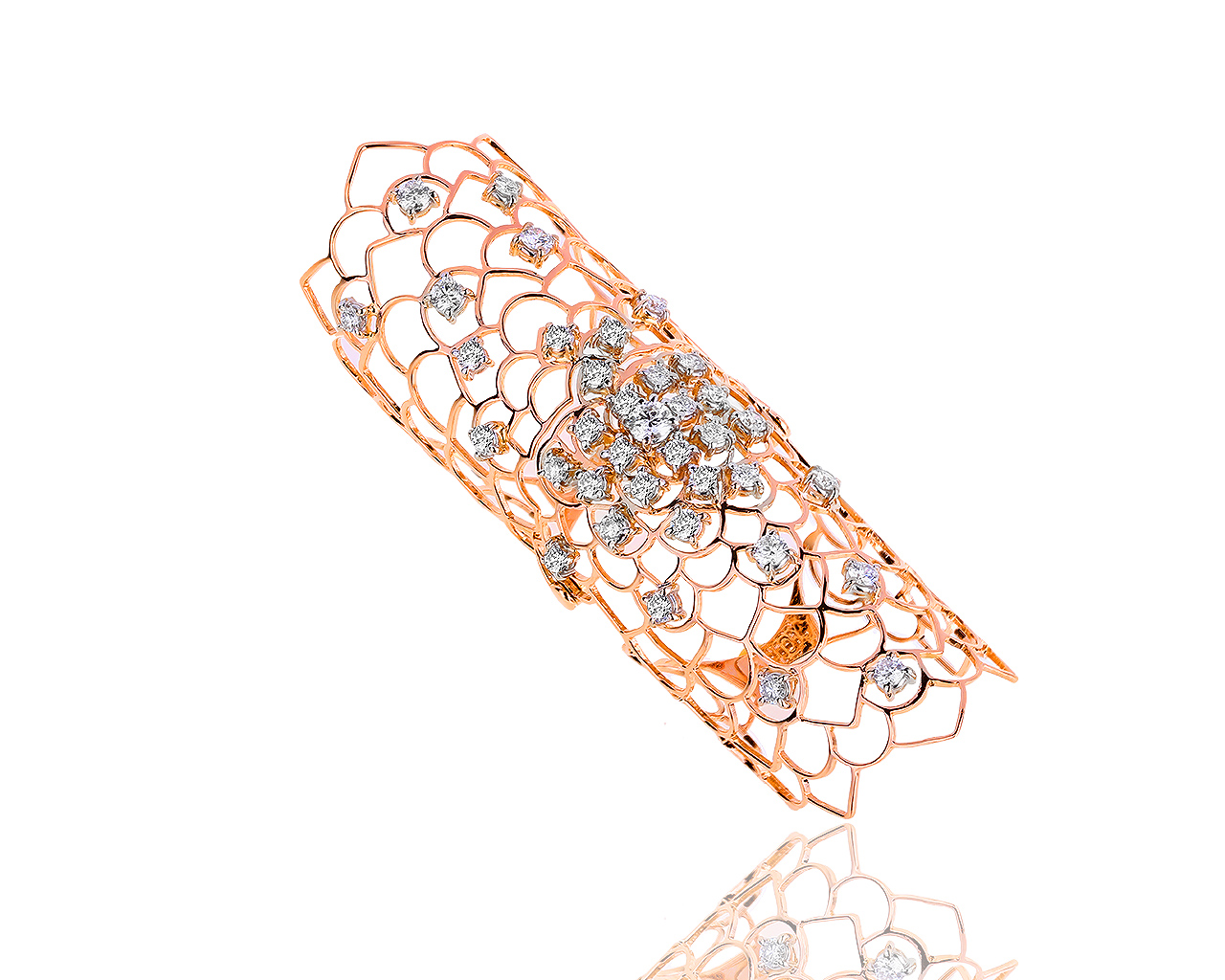 Оригинальное золотое кольцо с бриллиантами Staurino Fratelli 250718/7