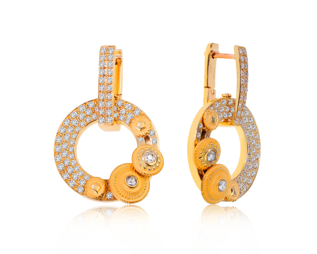 Оригинальные золотые серьги с бриллиантами 1.11ct Carrera y Carrera Рasodoble