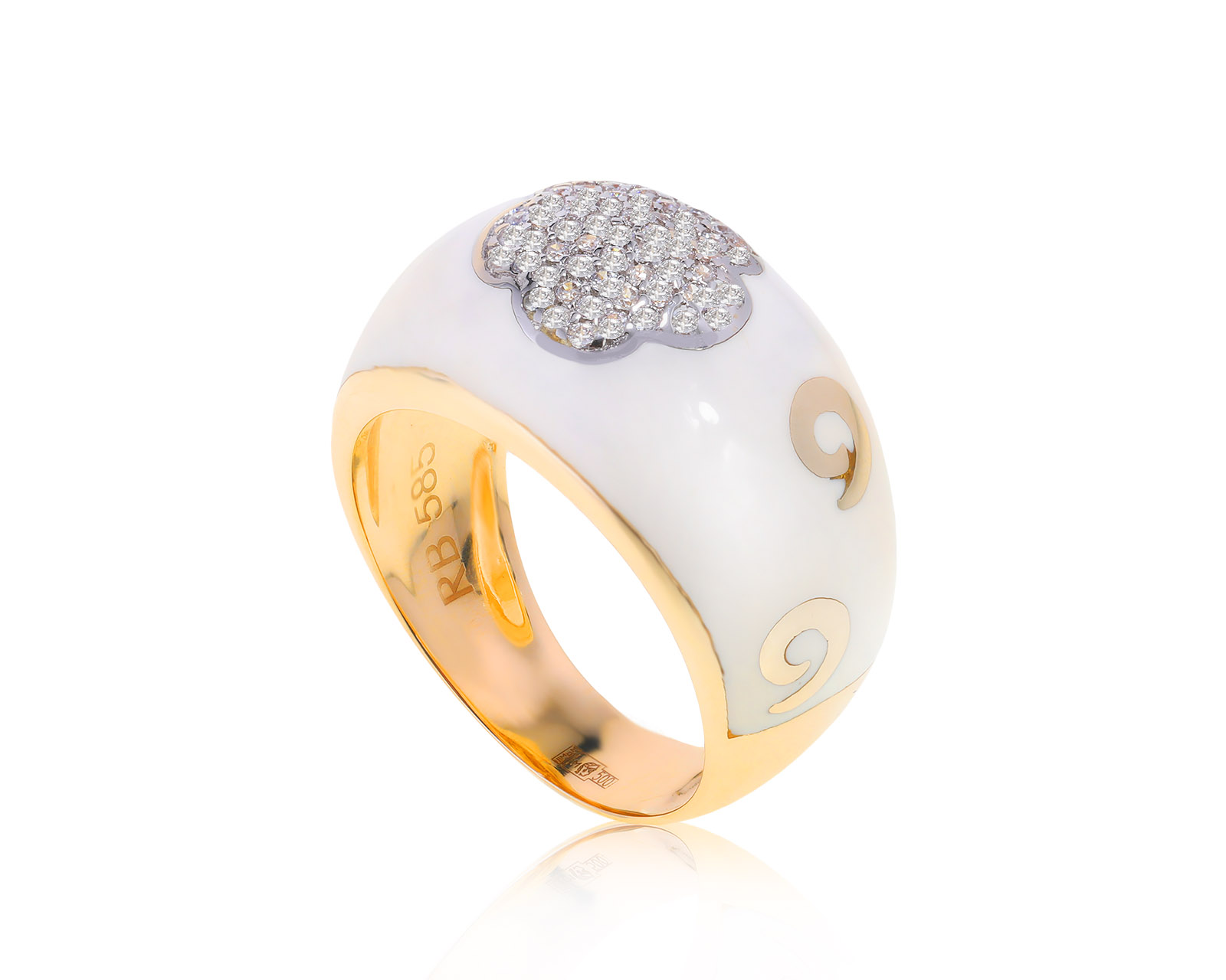Оригинальное золотое кольцо с фианитами 0.44ct Roberto Bravo 051022/16 Оригинальное золотое кольцо с фианитами 0.44ct Roberto Bravo 051022/16