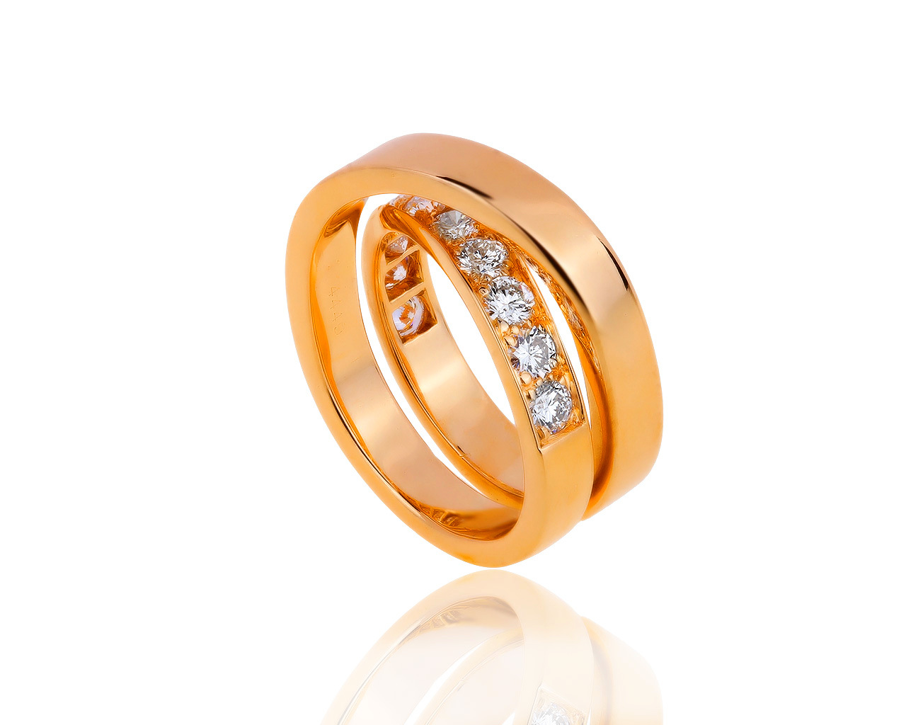Оригинальное золотое кольцо с бриллиантами 1.10ct Cartier
