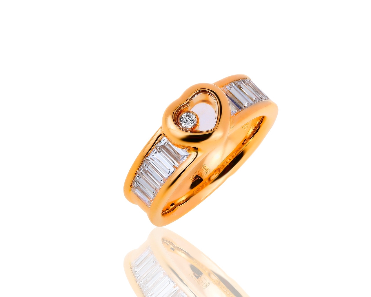 Оригинальное золотое кольцо с бриллиантами 1.43ct Chopard 210819/4 Оригинальное золотое кольцо с бриллиантами 1.43ct Chopard 210819/4