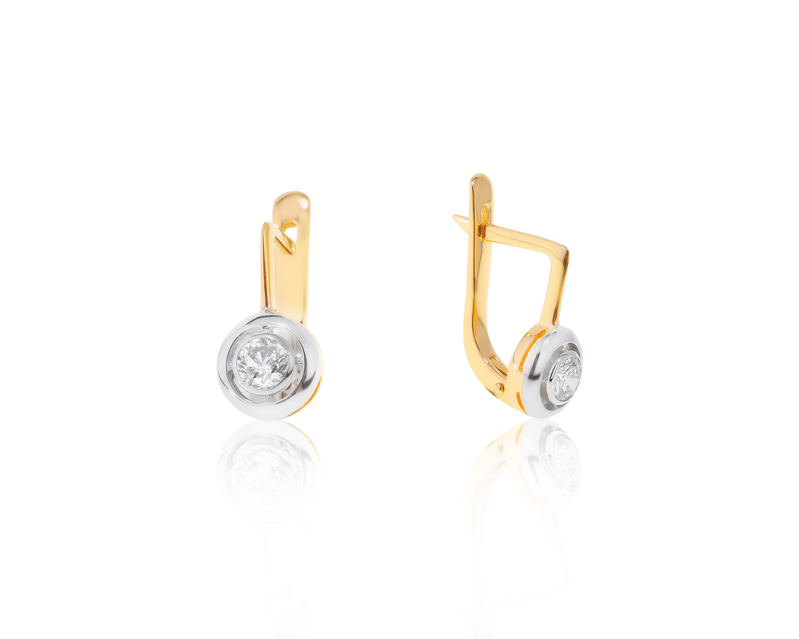 Нарядные золотые серьги с бриллиантами 0.36ct 080622/8