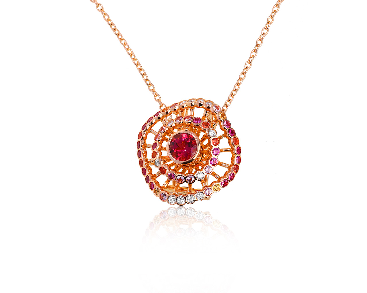 Оригинальный золотой кулон с сапфирами 1.26ct Boucheron Ma Jolie 151219/013