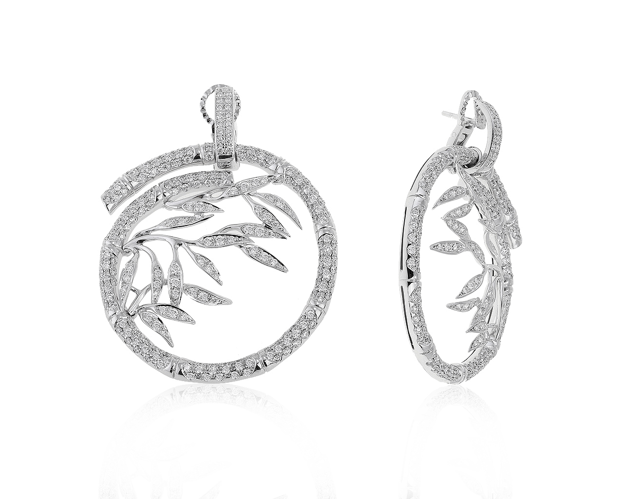 Оригинальные золотые серьги с бриллиантами 5.04ct Carrera y Carrera Bambu 260319/018