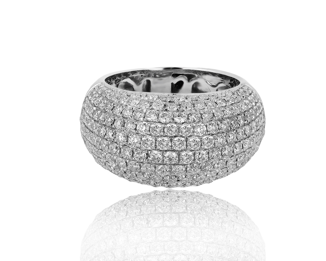 Престижное золотое кольцо с бриллиантами 3.67ct