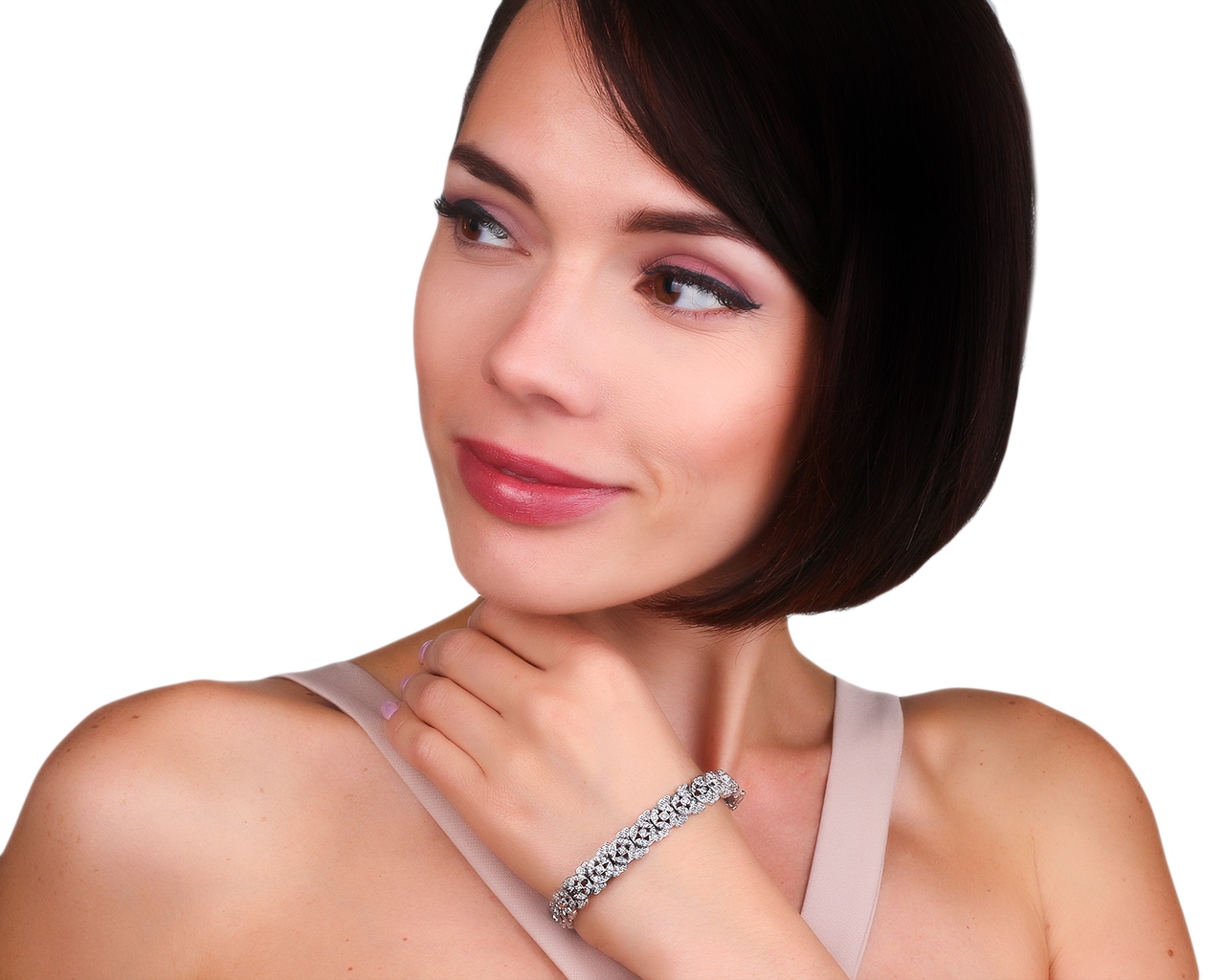 Королевский золотой браслет с бриллиантами 4.02ct