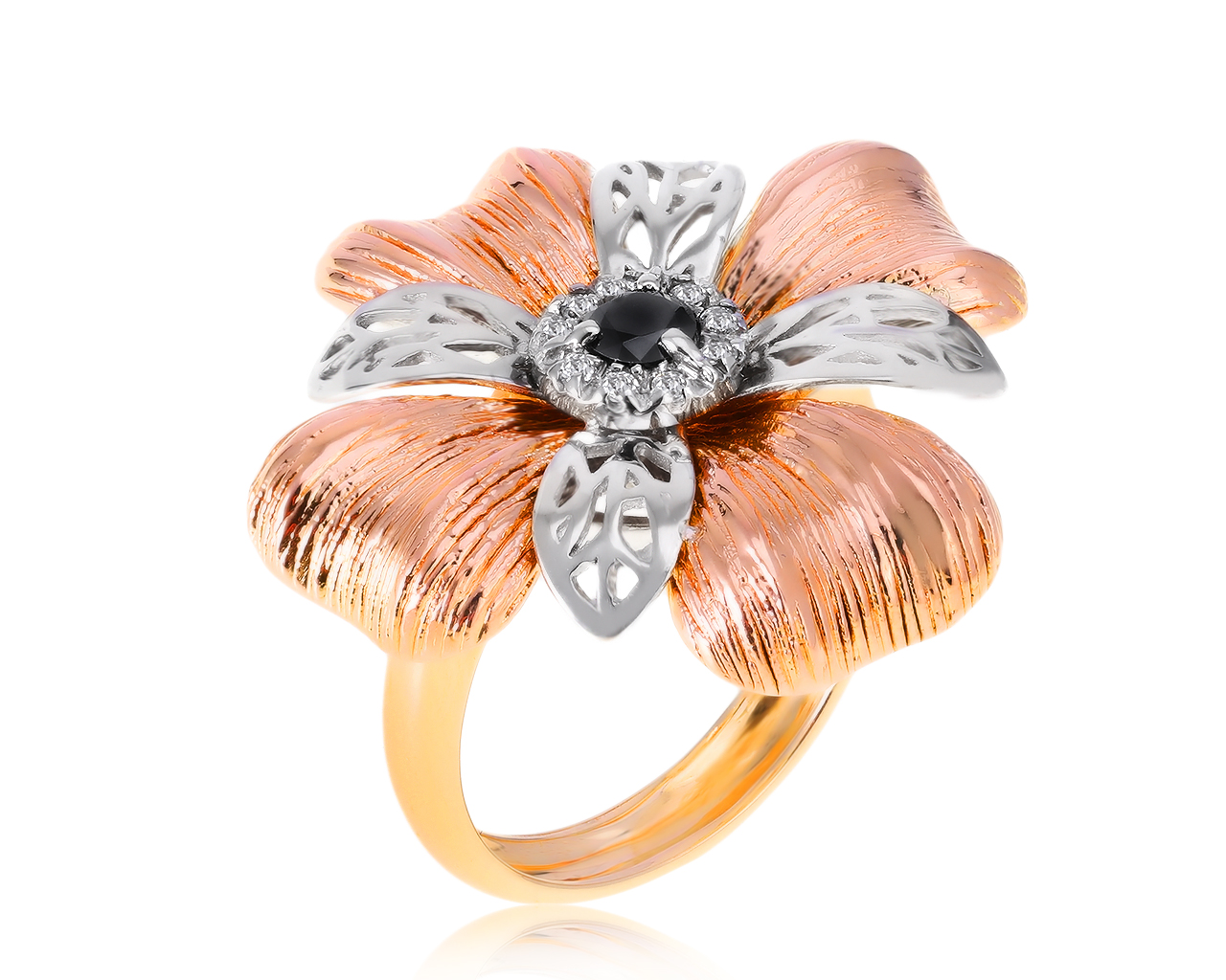 Изумительное золотое кольцо с ониксом 0.24ct 151120/7