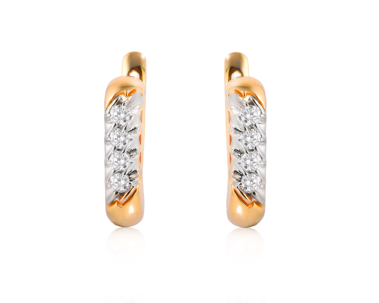 Золотые серьги с бриллиантами 0.45ct 141225/2