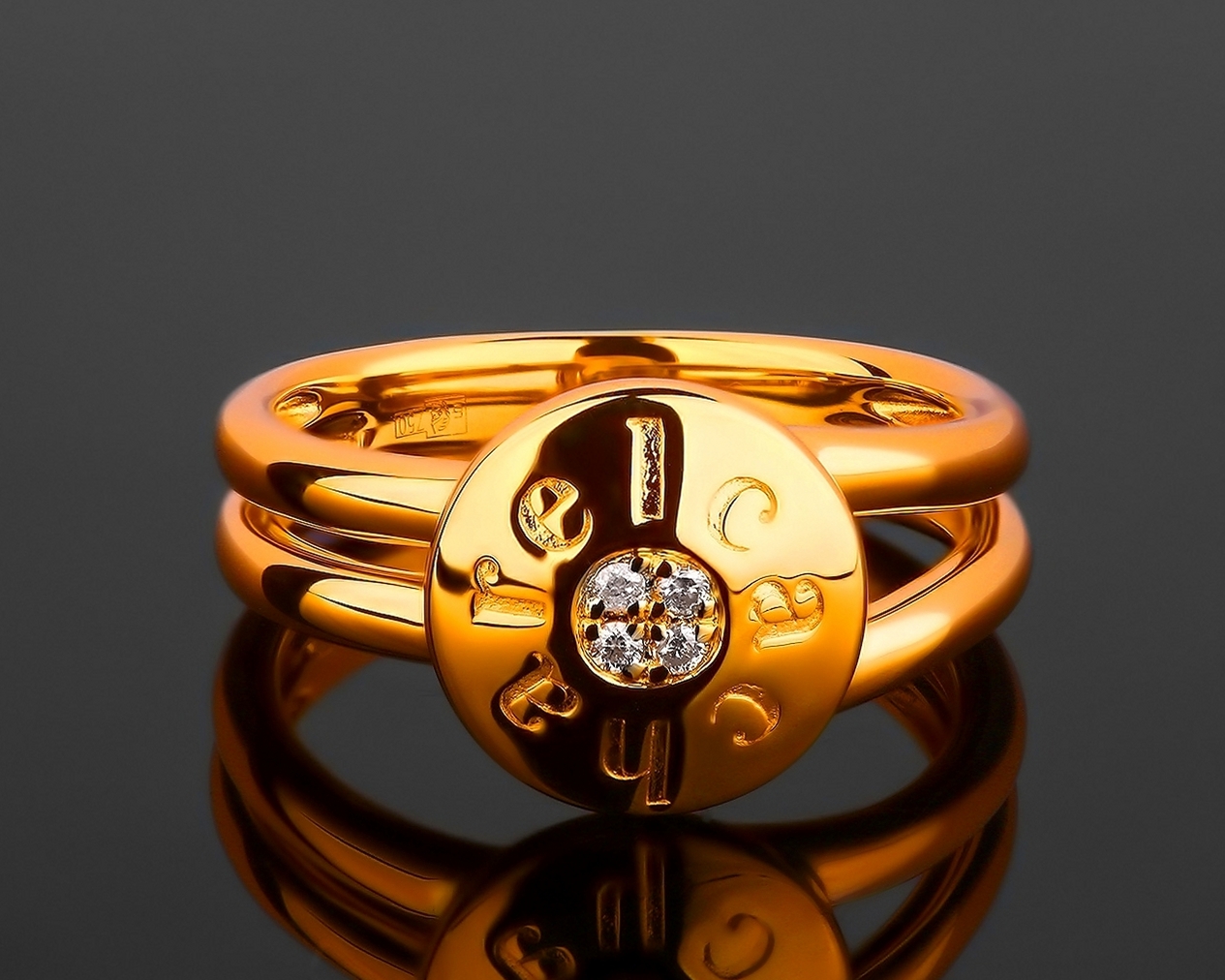 Золотое кольцо с бриллиантами Cacharel 240118/2