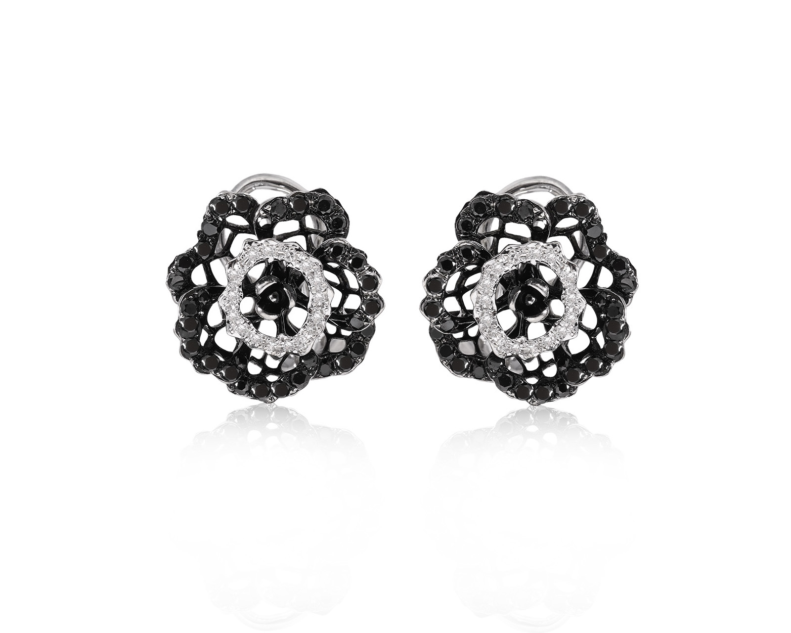 Оригинальные золотые серьги с бриллиантами 0.87ct Roberto Bravo 210525/11