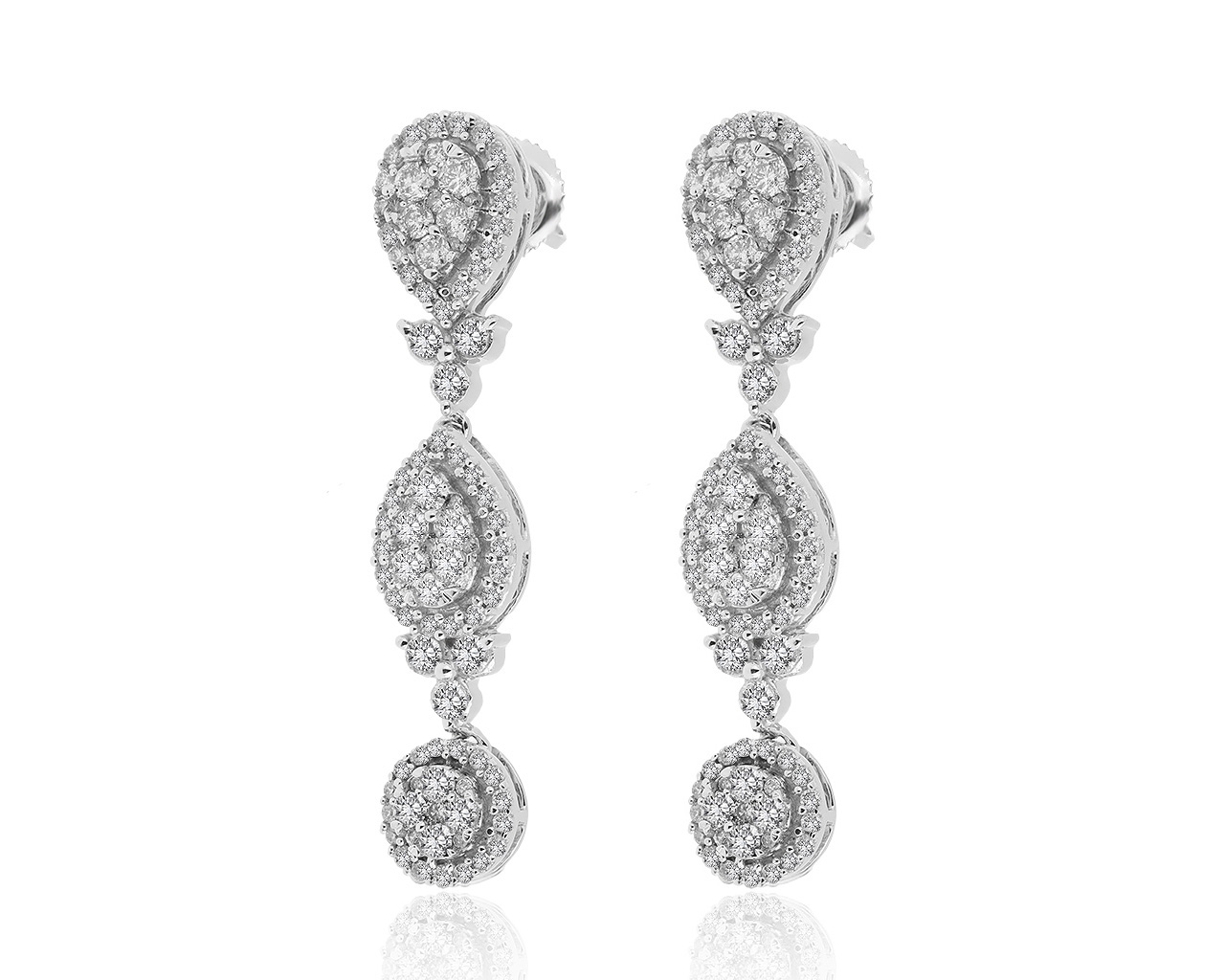 Шикарные золотые серьги с бриллиантами 1.60ct 210619/7