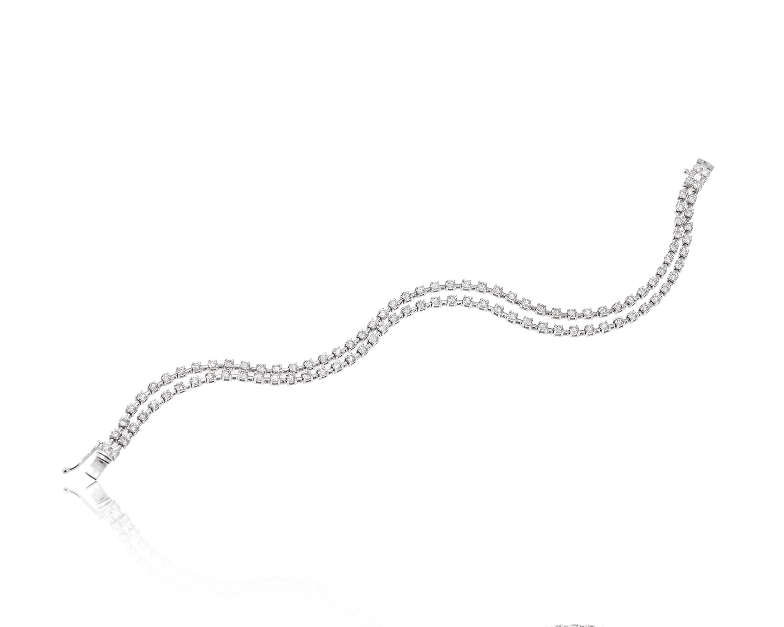 Стильный золотой браслет с бриллиантами 3.20ct 211022/10