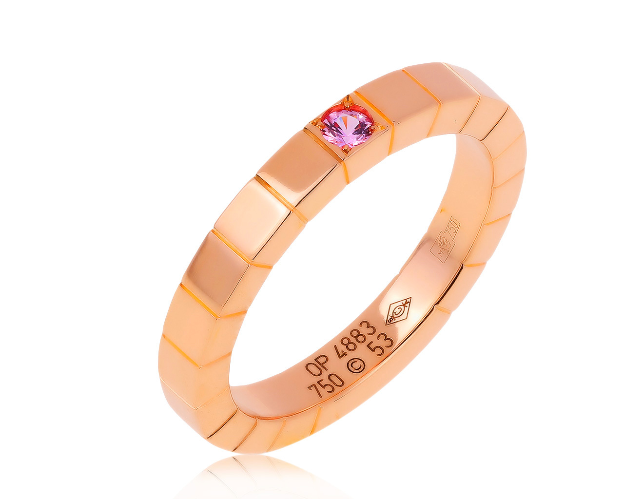 Оригинальное золотое кольцо с сапфиром 0.05ct Сartier Lanieres 160920/4