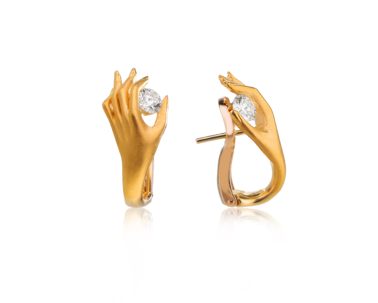 Оригинальные золотые серьги с бриллиантами 0.50ct Carrera y Carrera Bonadea