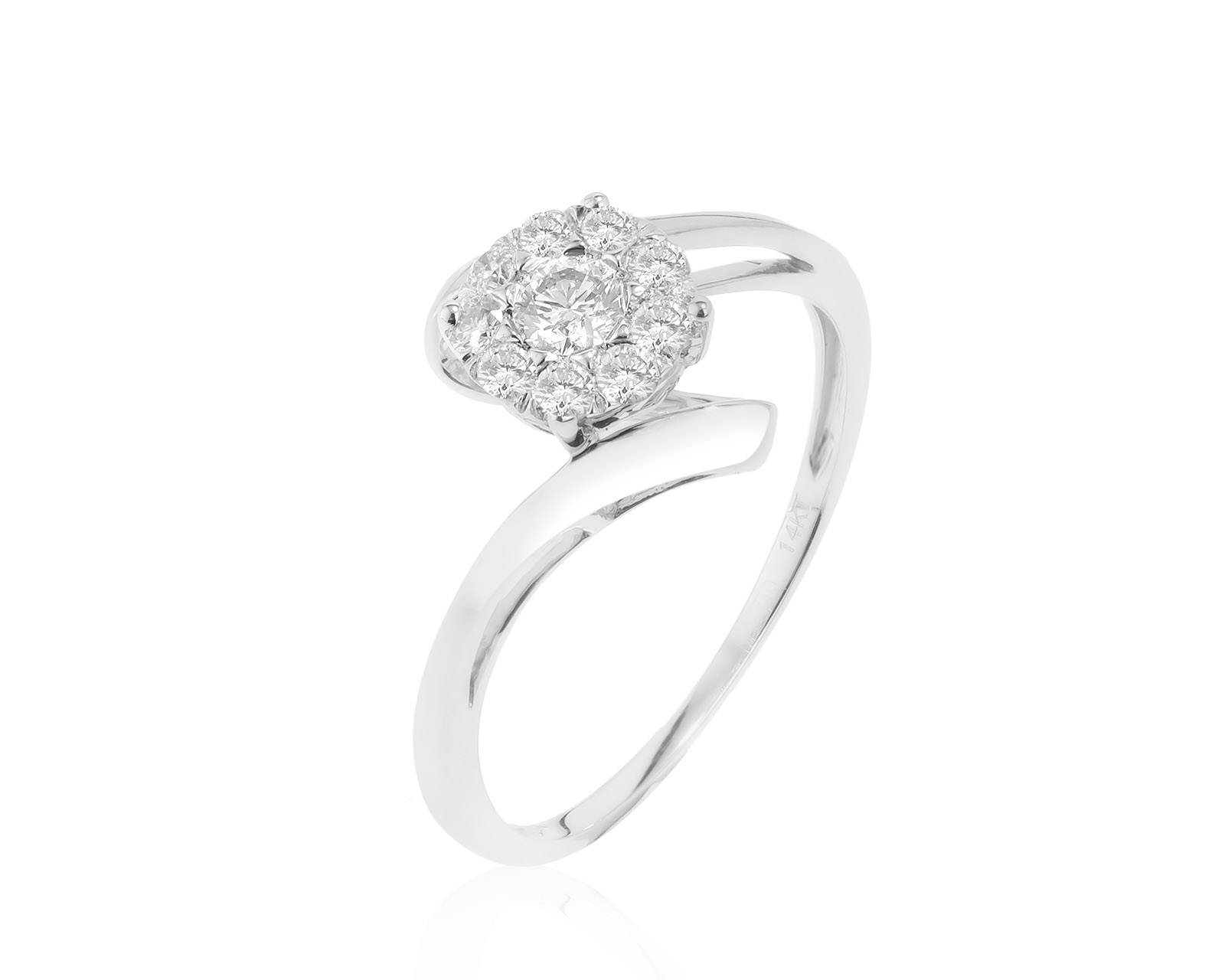 Модное золотое кольцо с бриллиантами 0.32ct 220222/10