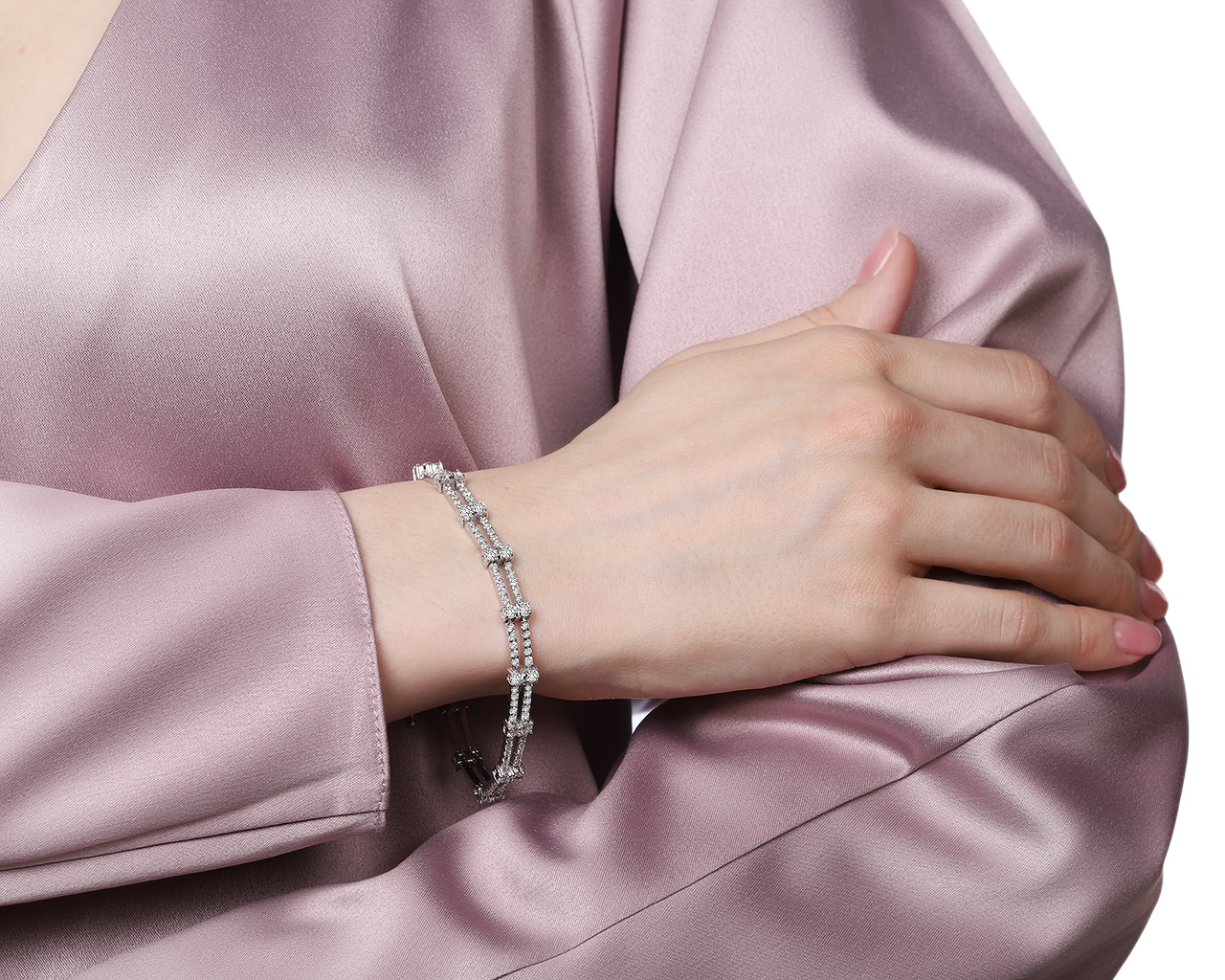 Роскошный золотой браслет с бриллиантами 4.46ct