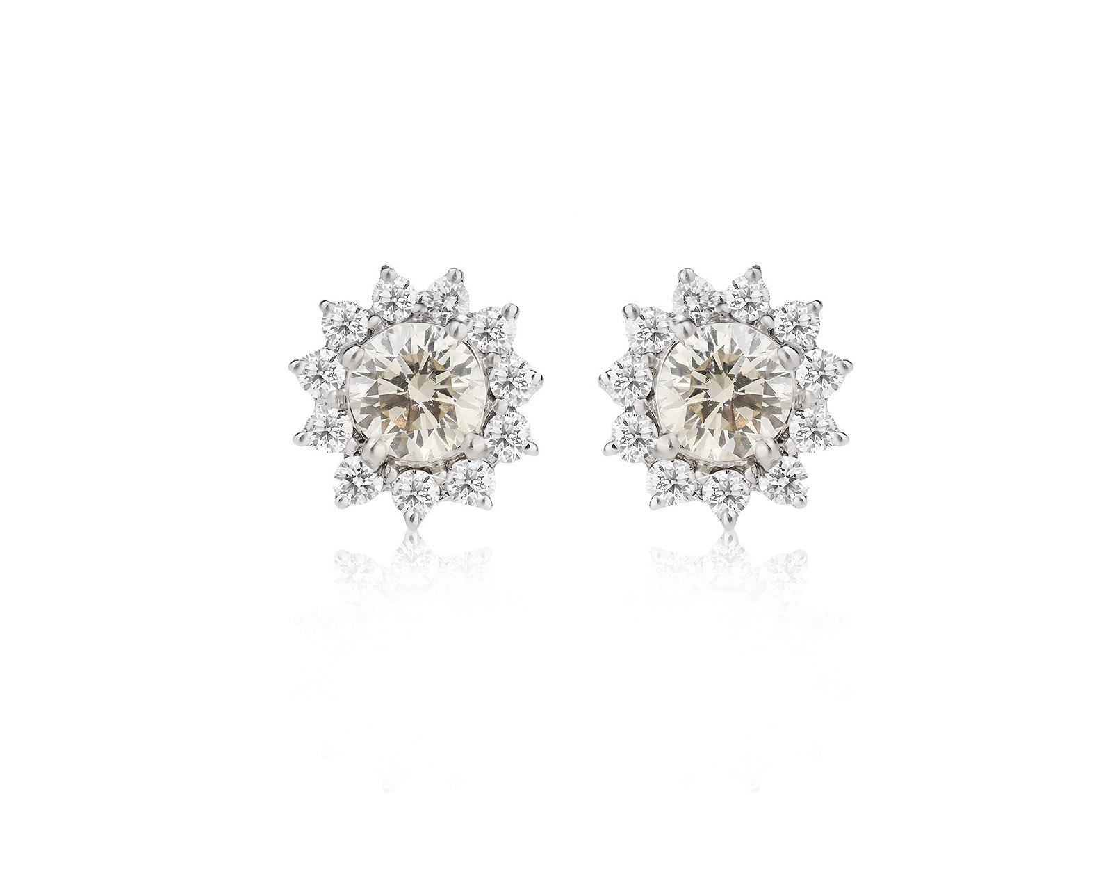 Золотые серьги с бриллиантами 1.63ct 171225/13