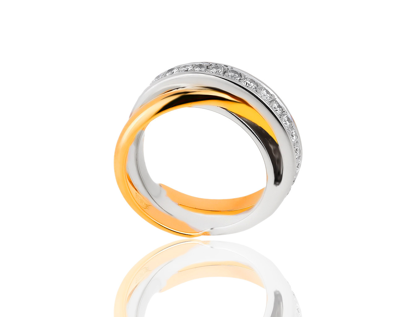 Золотое кольцо с бриллиантами 0.56ct