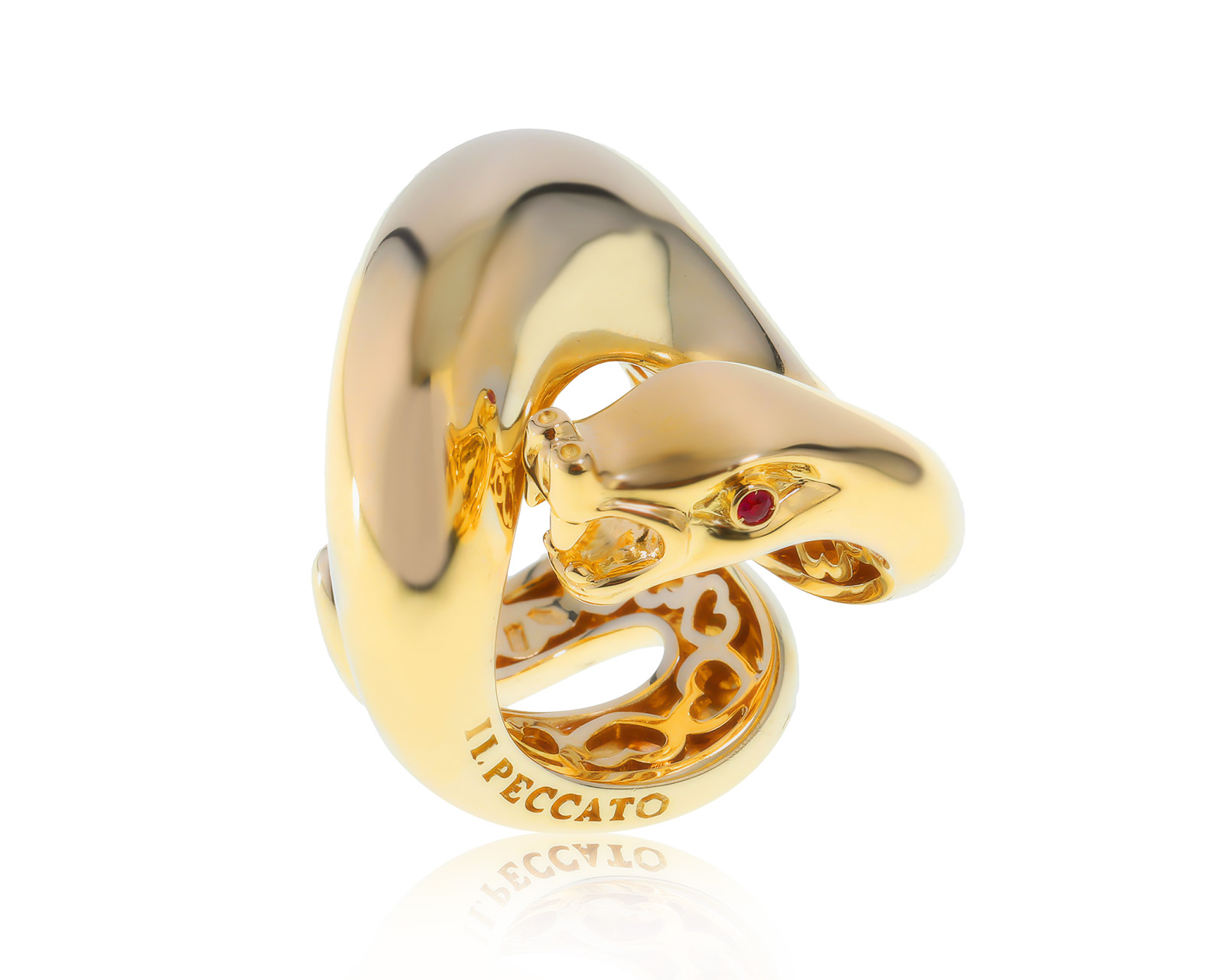 Оригинальное золотое кольцо с рубинами 0.06ct Pasquale Bruni Il Peccato 260922/19