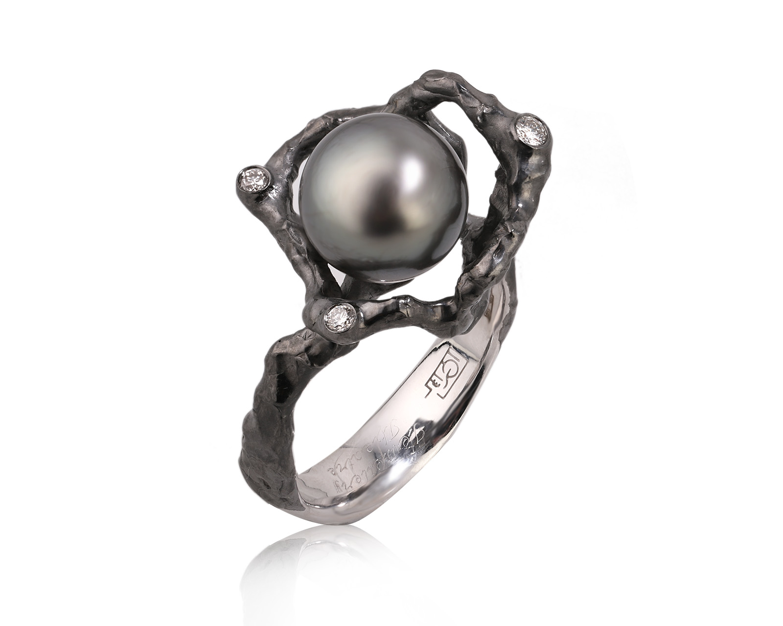 Оригинальное золотое кольцо с жемчугом 9.50 мм Jewellery Theatre Eden