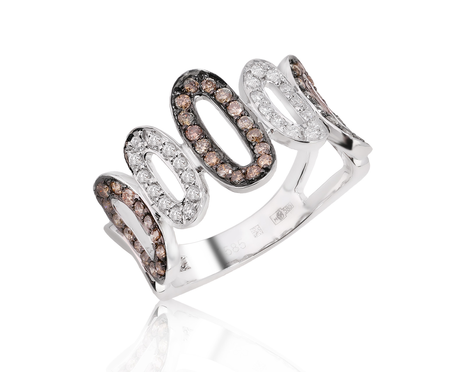 Золотое кольцо с бриллиантами 0.75ct 231025/8