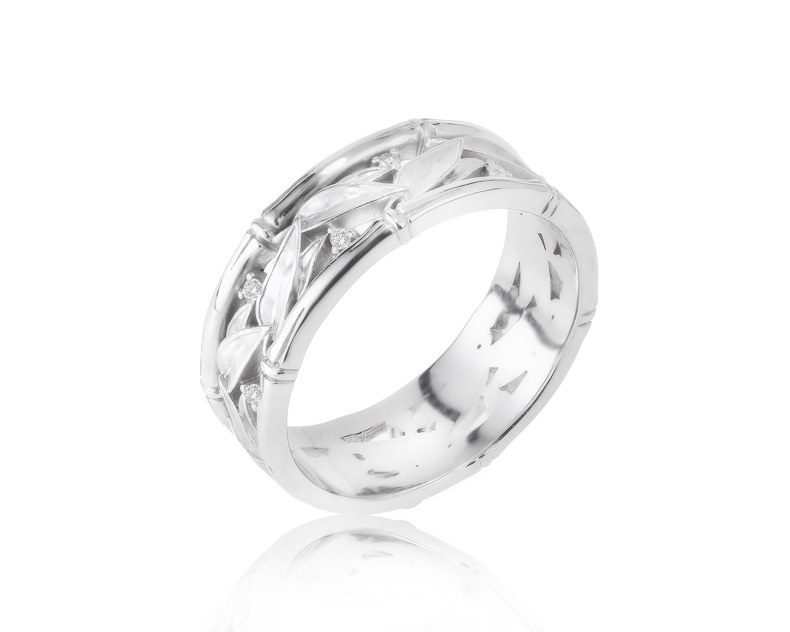 Стильное золотое кольцо с бриллиантами 0.05ct 180423/6