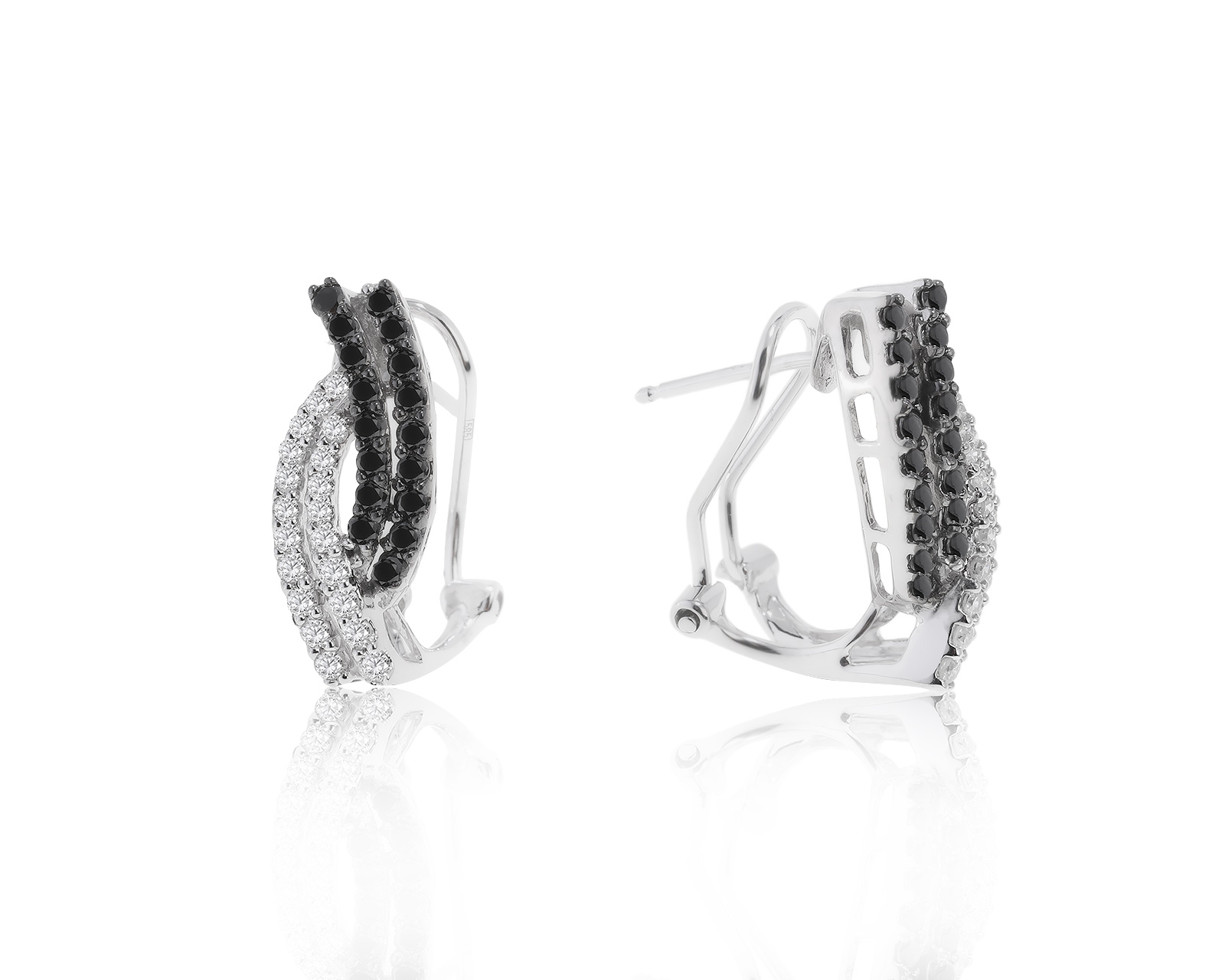 Красивые золотые серьги с бриллиантами 0.88ct 230522/7