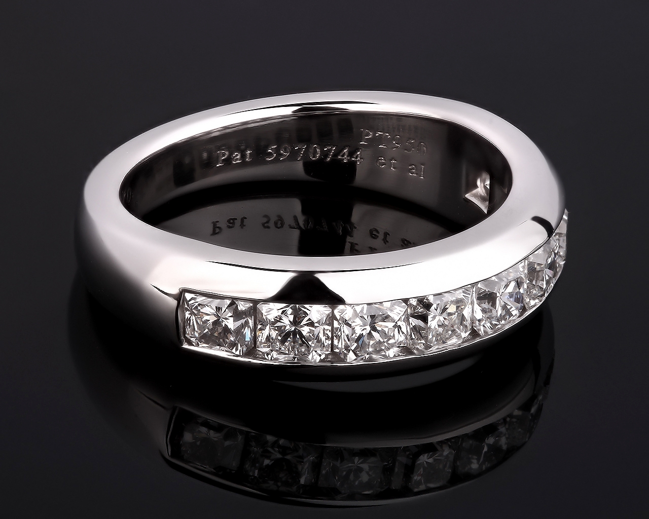 Платиновое кольцо с бриллиантами 1.20ct Tiffany&Co 191217/10