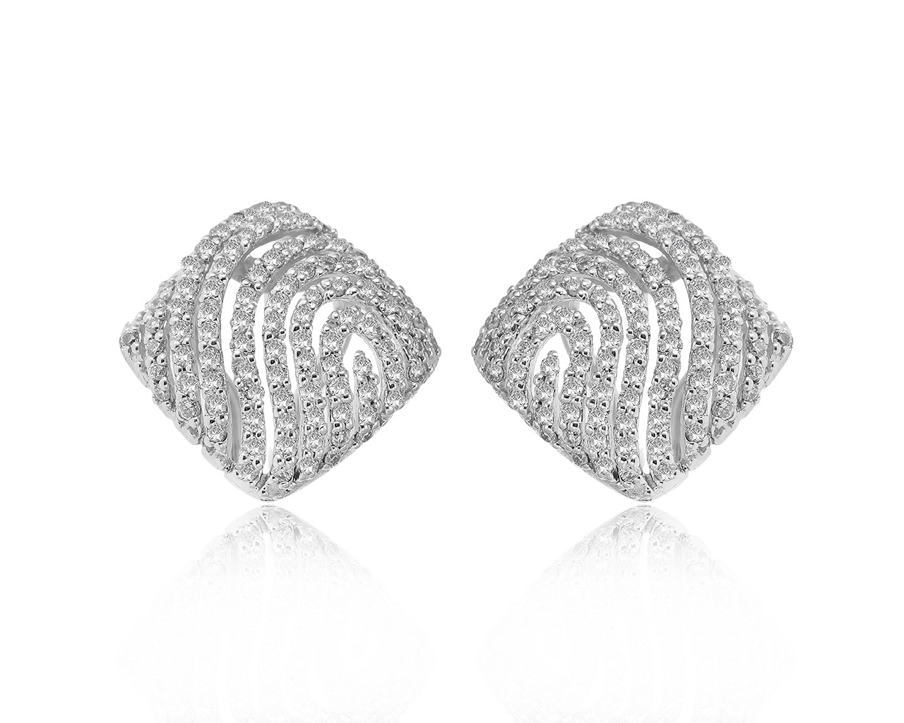 Прелестные золотые серьги с бриллиантами 0.83ct 151020/2