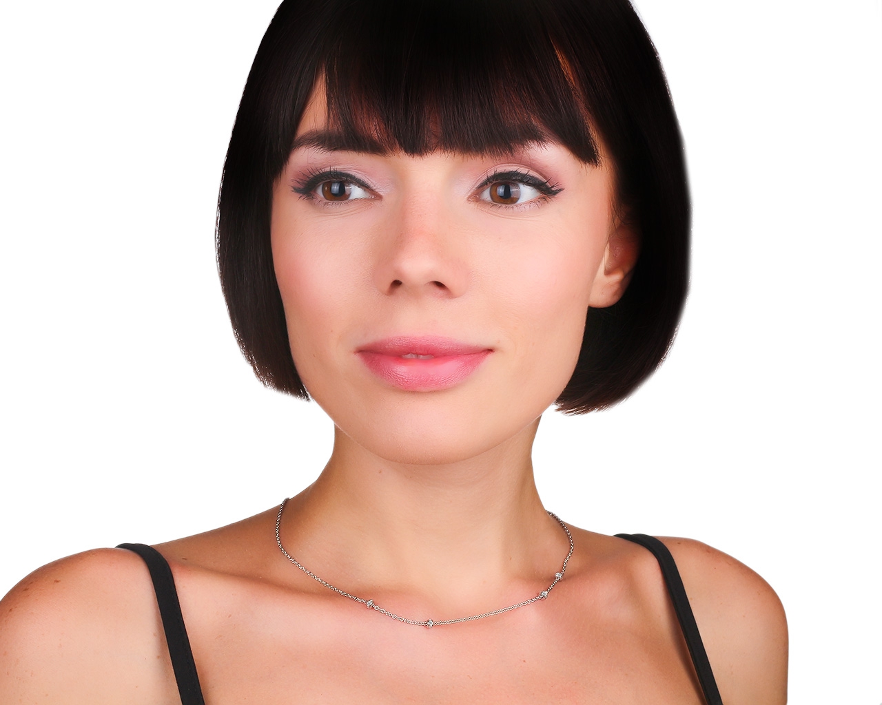 Оригинальная золотая цепь с бриллиантами 0.16ct Aaron Basha