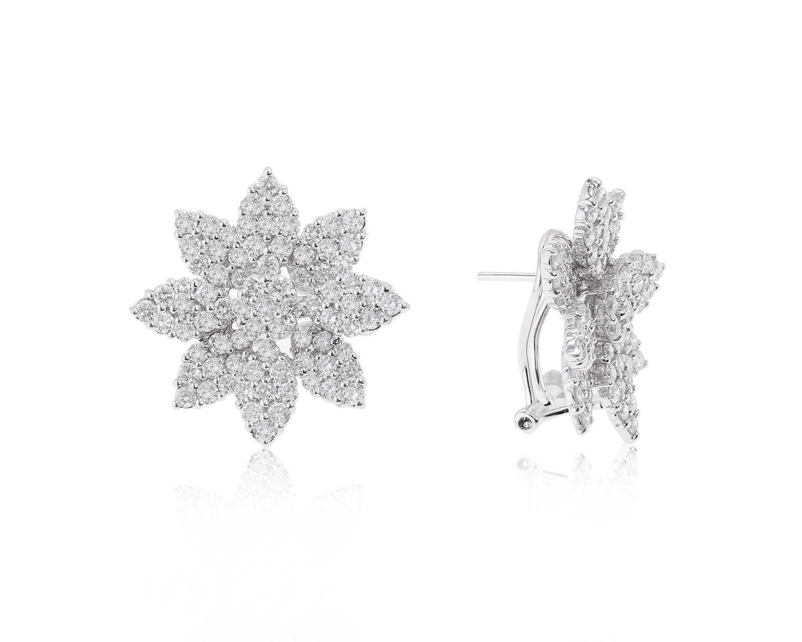 Завораживающие золотые серьги с бриллиантами 3.95ct 070422/1