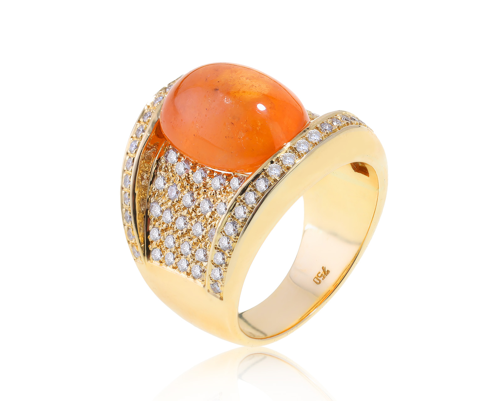 Великолепное золотое кольцо с гранатом 11.85ct 090123/1