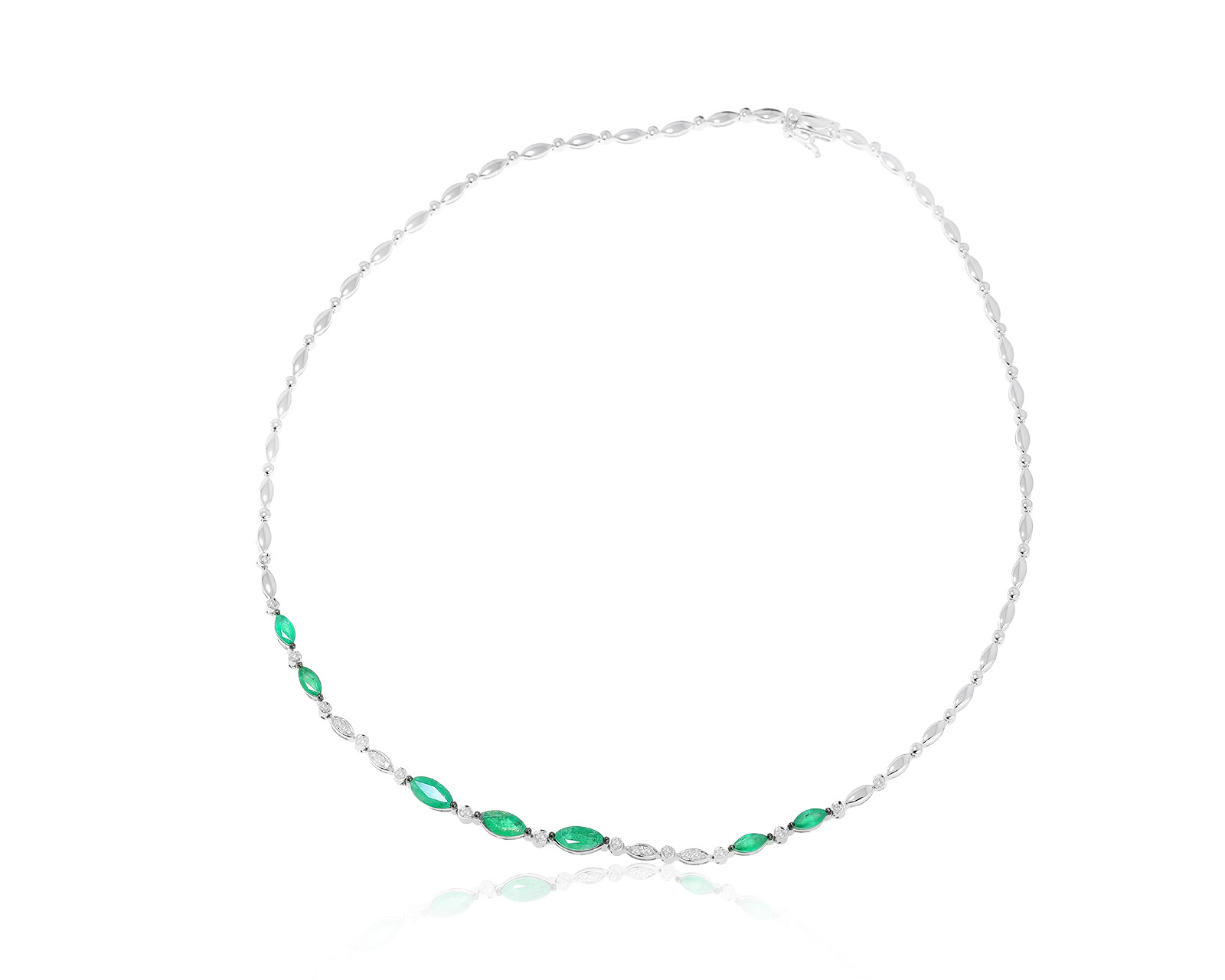 Золотое колье с изумрудами 2.02ct и бриллиантами 0.13ct 040224/5